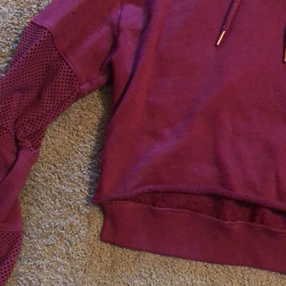 PINK Cropped Mesh Sweatshirt - Picture 4 of 6